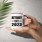 Actuary Established Est. 2023 - 11oz Accent Mug Purple