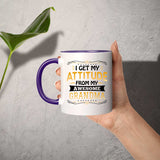 I Get My Attitude From My Awesome Grandma - 11oz Accent Mug Purple