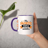 My Favorite People Call Me Grandpa - 11oz Accent Mug Purple
