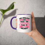 The Smallest Hands Make The Biggest Mark On Mom's Heart - 11oz Accent Mug Purple