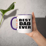 Best Dad Ever - 11oz Accent Mug Purple