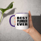 Best Plumber Ever - 11oz Accent Mug Purple