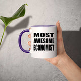 Most Awesome Economist - 11oz Accent Mug Purple