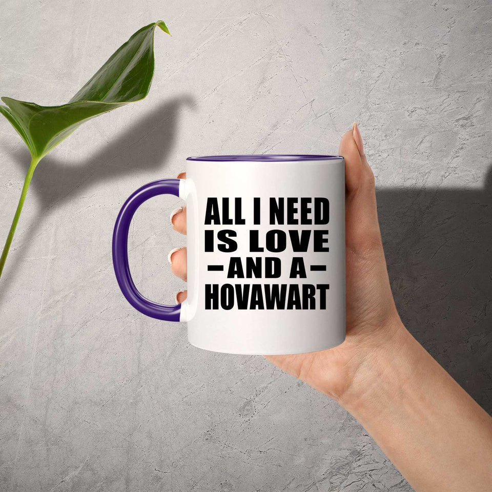 All I Need Is Love And A Hovawart - 11oz Accent Mug Purple