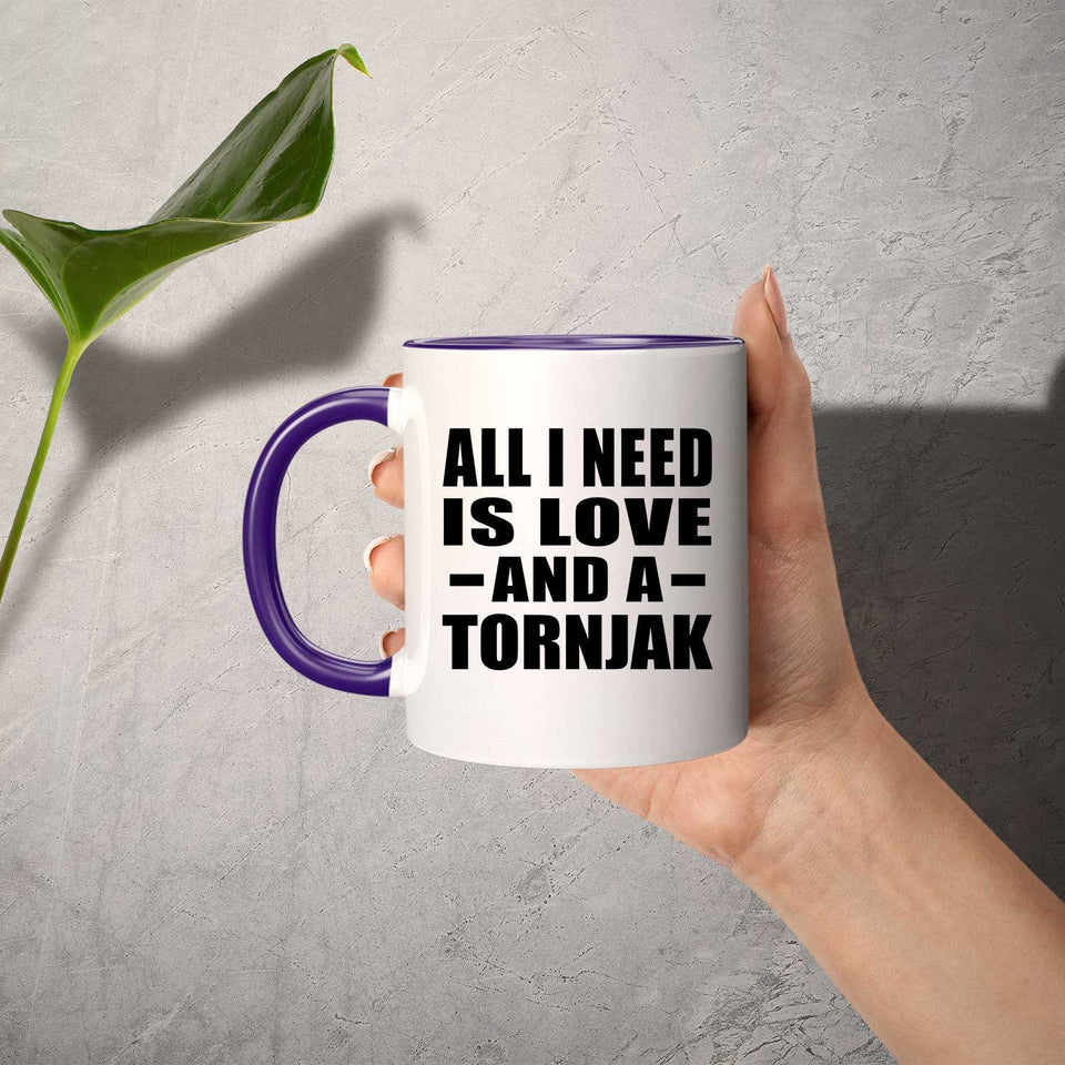 All I Need Is Love And A Tornjak - 11oz Accent Mug Purple