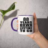 88th Anniversary 88 Years Down Lifetime To Go - 11oz Accent Mug Purple