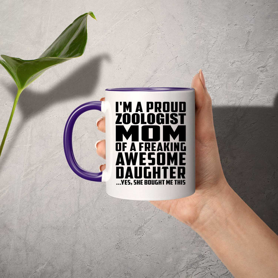 Proud Zoologist Mom Of Awesome Daughter - 11oz Accent Mug Purple