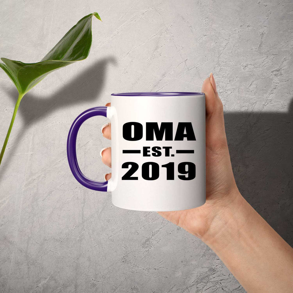 Oma Established EST. 2019 - 11oz Accent Mug Purple