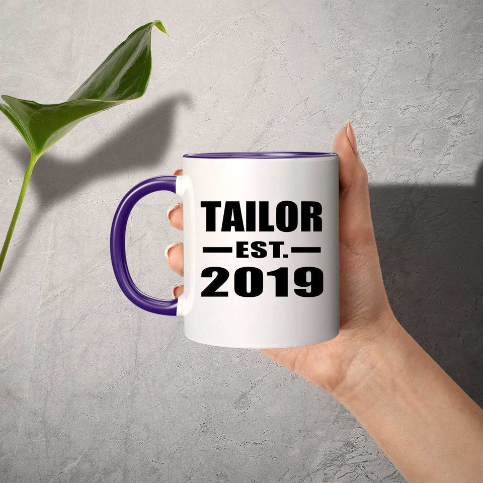 Tailor Established EST. 2019 - 11oz Accent Mug Purple