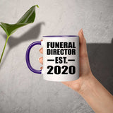 Funeral Director Established EST. 2020 - 11oz Accent Mug Purple