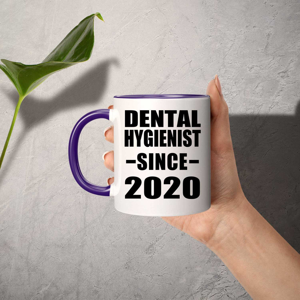 Dental Hygienist Since 2020 - 11oz Accent Mug Purple