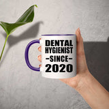 Dental Hygienist Since 2020 - 11oz Accent Mug Purple