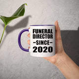 Funeral Director Since 2020 - 11oz Accent Mug Purple
