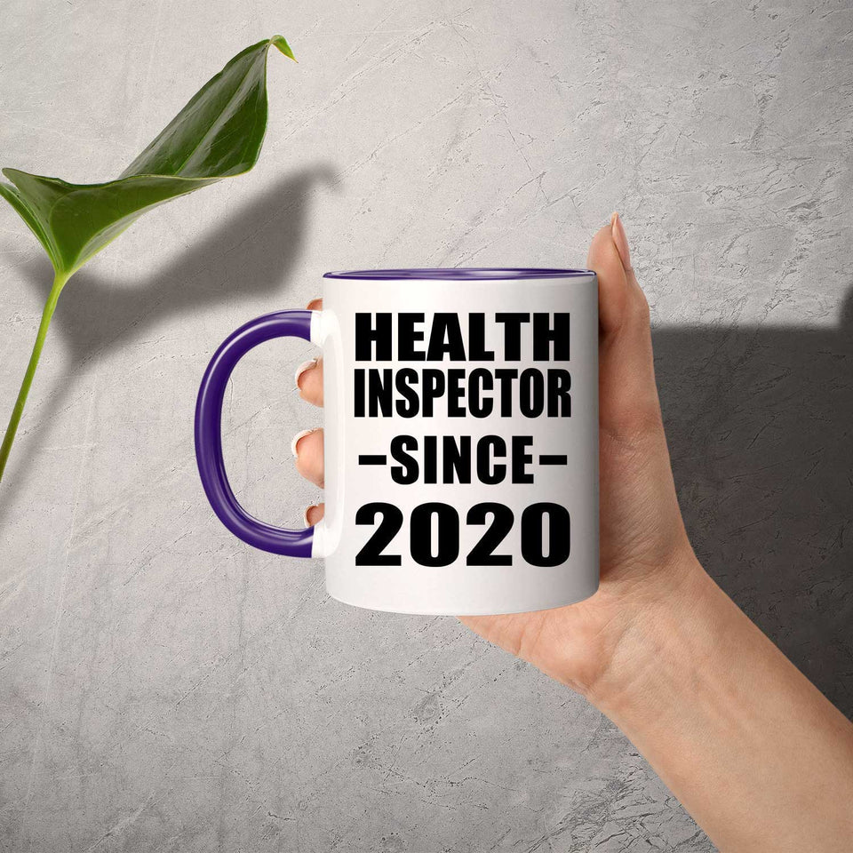 Health Inspector Since 2020 - 11oz Accent Mug Purple