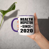 Health Inspector Since 2020 - 11oz Accent Mug Purple