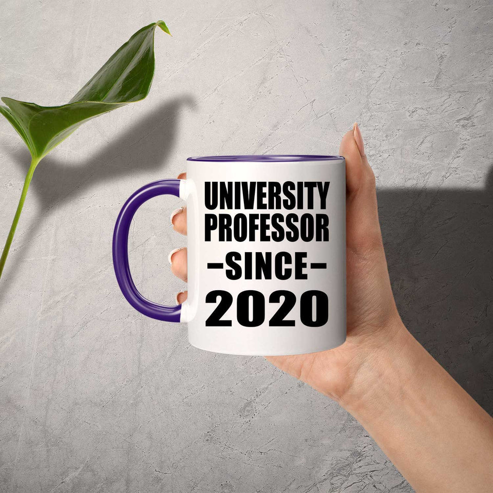 University Professor Since 2020 - 11oz Accent Mug Purple