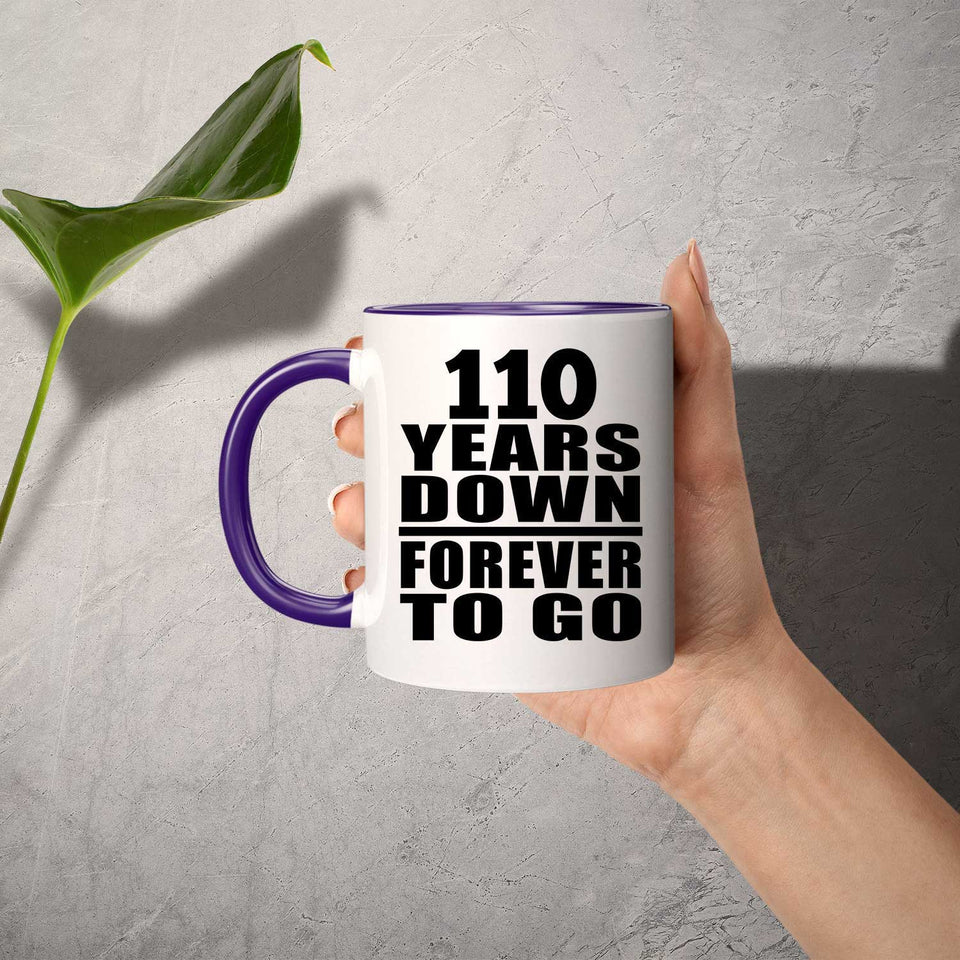 110th Anniversary 110 Years Down Forever to Go - 11oz Accent Mug Purple