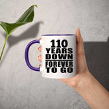 110th Anniversary 110 Years Down Forever to Go - 11oz Accent Mug Purple