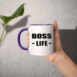 Boss Life - 11oz Accent Mug Purple
