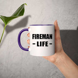 Fireman Life - 11oz Accent Mug Purple