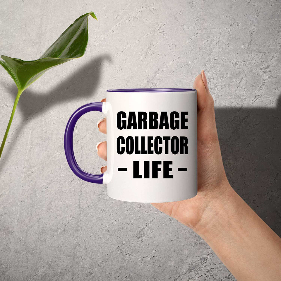 Garbage Collector Life - 11oz Accent Mug Purple