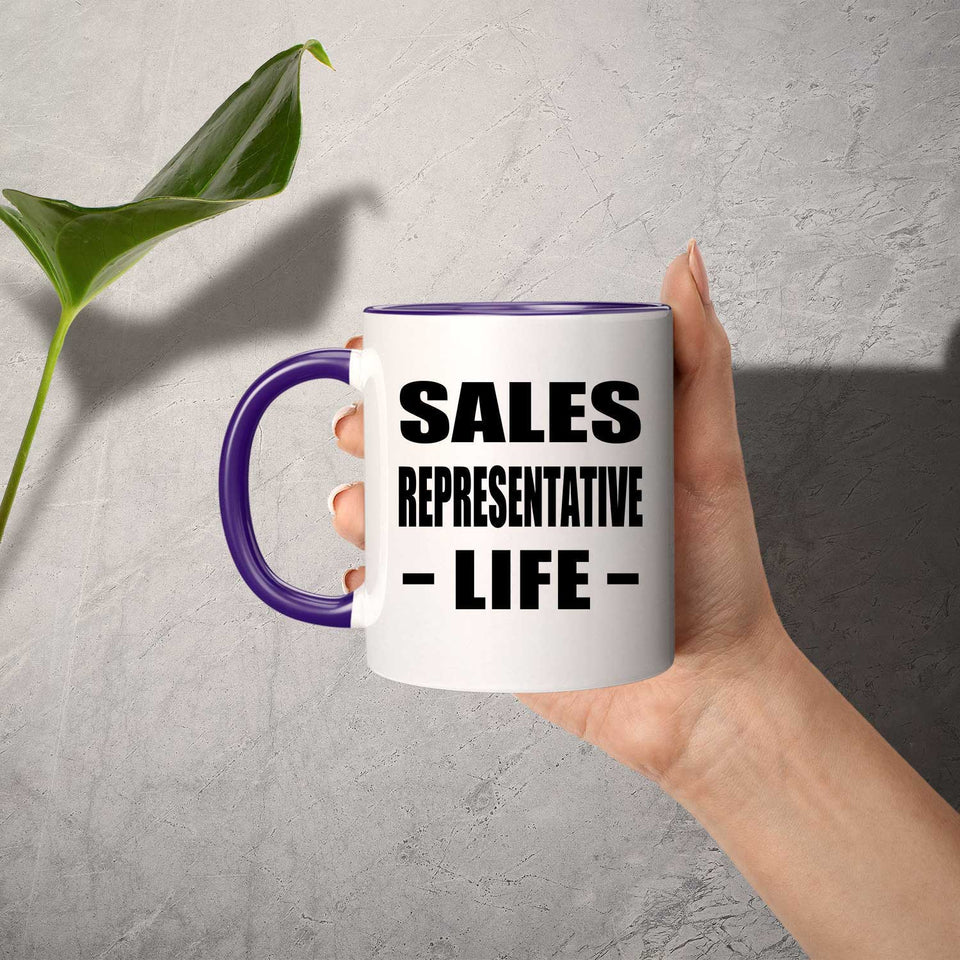 Sales Representative Life - 11oz Accent Mug Purple