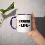 Stockbroker Life - 11oz Accent Mug Purple