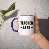 Teacher Life - 11oz Accent Mug Purple