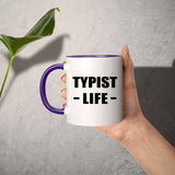 Typist Life - 11oz Accent Mug Purple