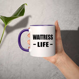 Waitress Life - 11oz Accent Mug Purple