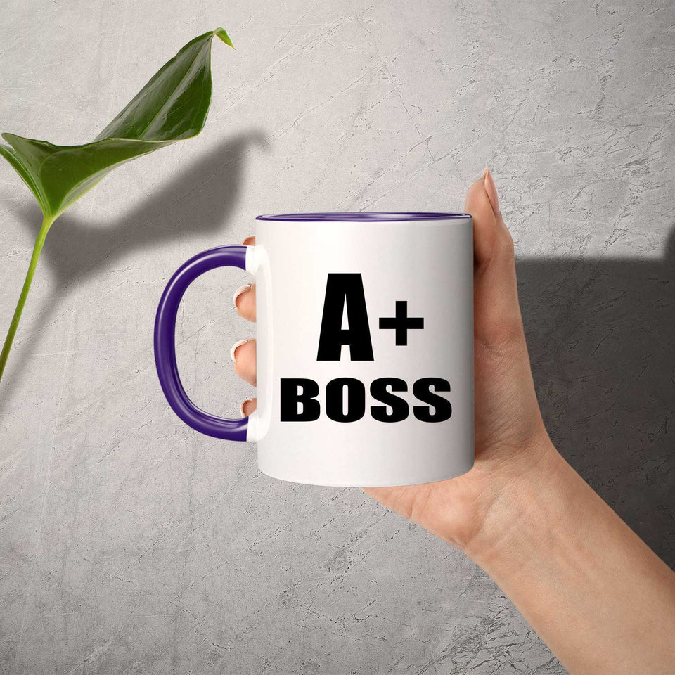 A+ Boss - 11oz Accent Mug Purple