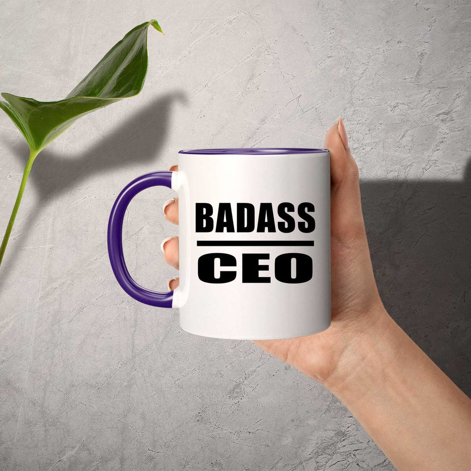 Badass CEO - 11oz Accent Mug Purple