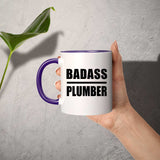 Badass Plumber - 11oz Accent Mug Purple