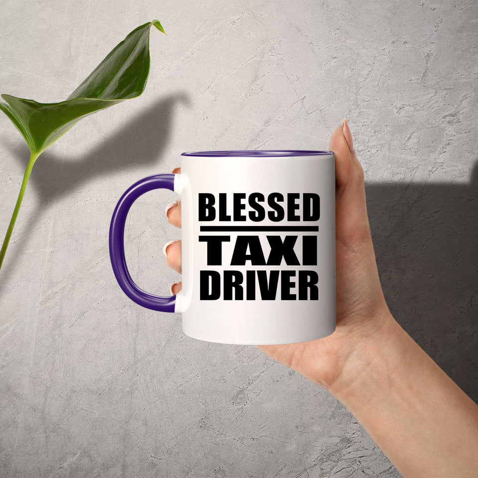 Blessed Taxi Driver - 11oz Accent Mug Purple