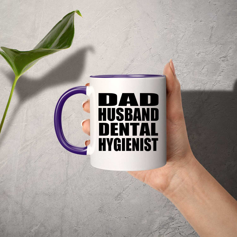 Dad Husband Dental Hygienist - 11oz Accent Mug Purple
