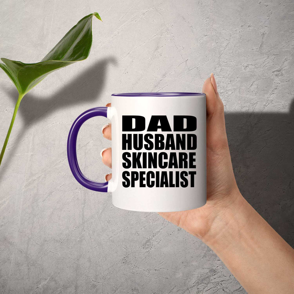 Dad Husband Skincare Specialist - 11oz Accent Mug Purple