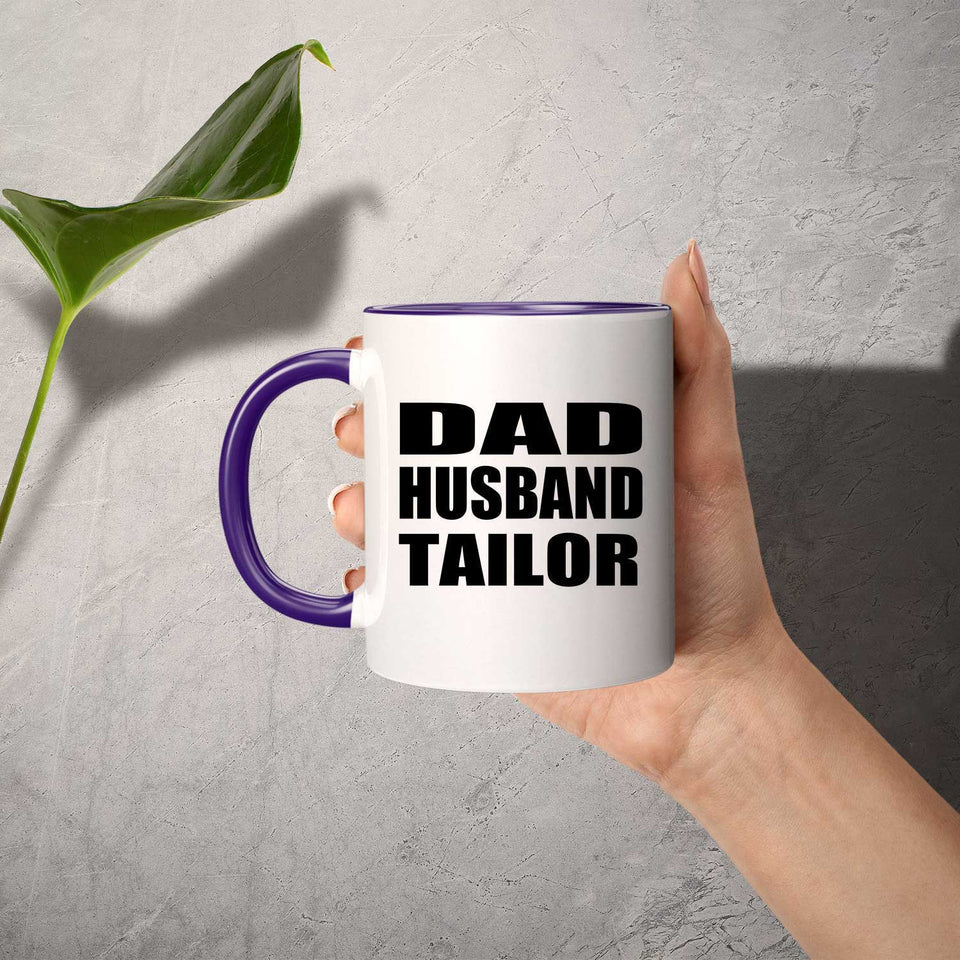 Dad Husband Tailor - 11oz Accent Mug Purple