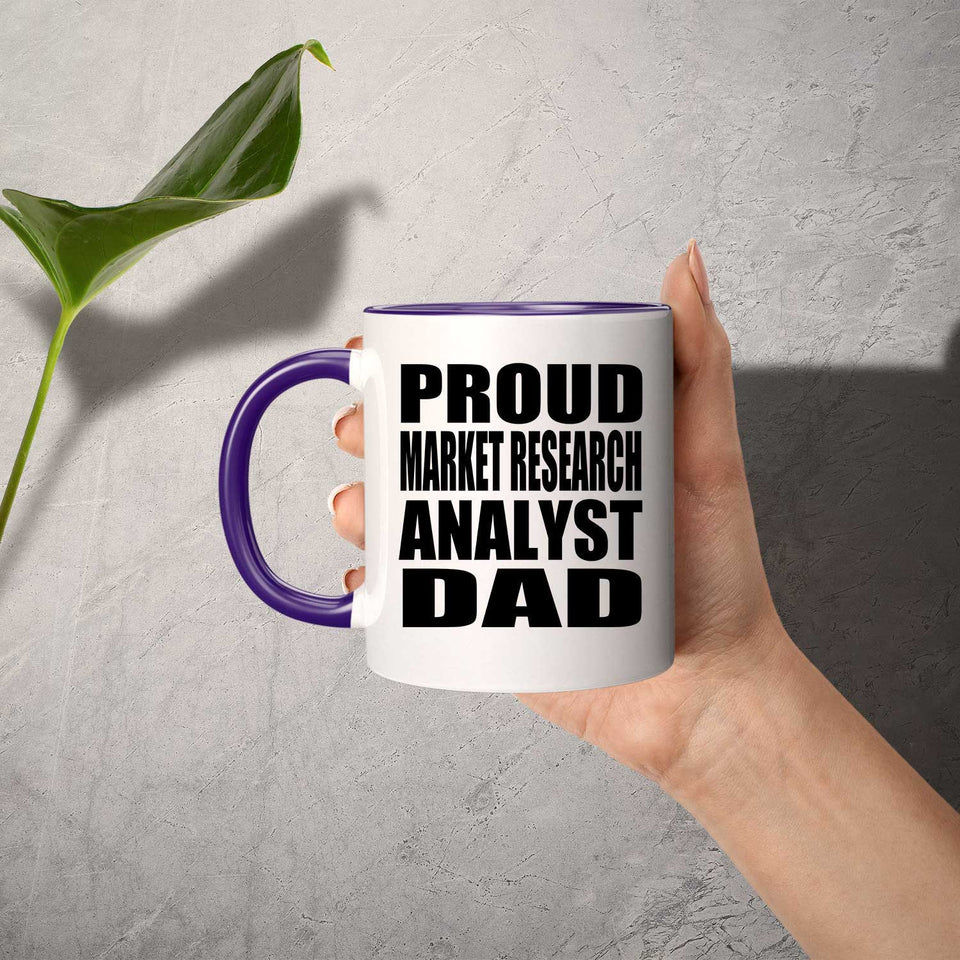 Proud Market Research Analyst Dad - 11oz Accent Mug Purple