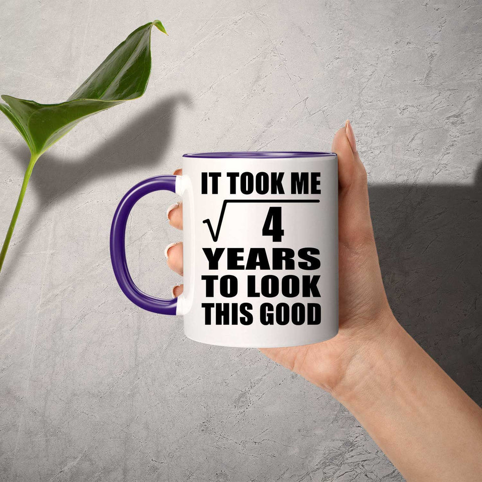 2nd Birthday Took Square Root of 4 Years To Look Good - 11oz Accent Mug Purple