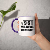 31st Anniversary Square Root of 961 Years Anniversary - 11oz Accent Mug Purple