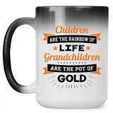 Children Are Rainbow Of Life, Grandchildren Are Pot Of Gold - 15 Oz Color Changing Mug