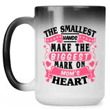 The Smallest Hands Make The Biggest Mark On Mom's Heart - 15 Oz Color Changing Mug
