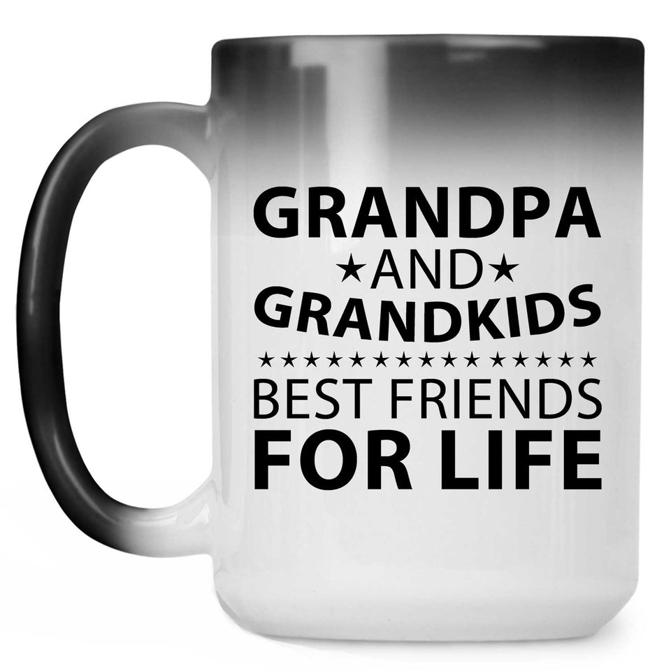 Grandpa and Grandkids, Best Friends For Life - 15 Oz Color Changing Mug