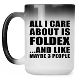 All I Care About Is Foldex - 15 Oz Color Changing Mug