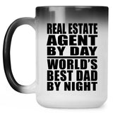 Real Estate Agent By Day World's Best Dad By Night - 15 Oz Color Changing Mug