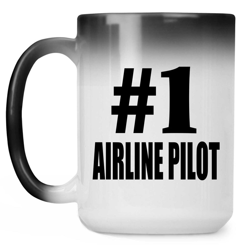 Number One #1 Airline Pilot - 15 Oz Color Changing Mug