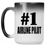 Number One #1 Airline Pilot - 15 Oz Color Changing Mug