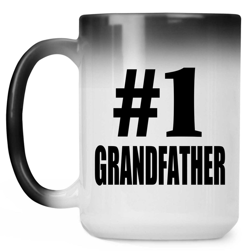 Number One #1 Grandfather - 15 Oz Color Changing Mug