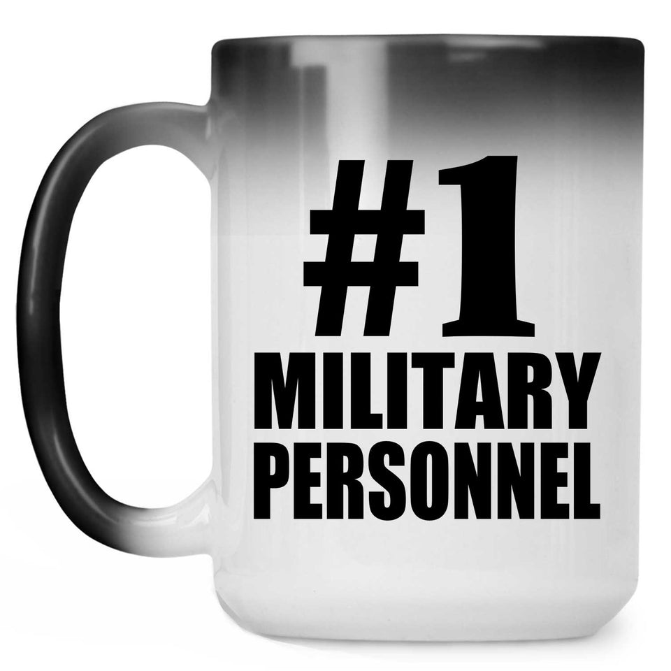 Number One #1 Military Personnel - 15 Oz Color Changing Mug