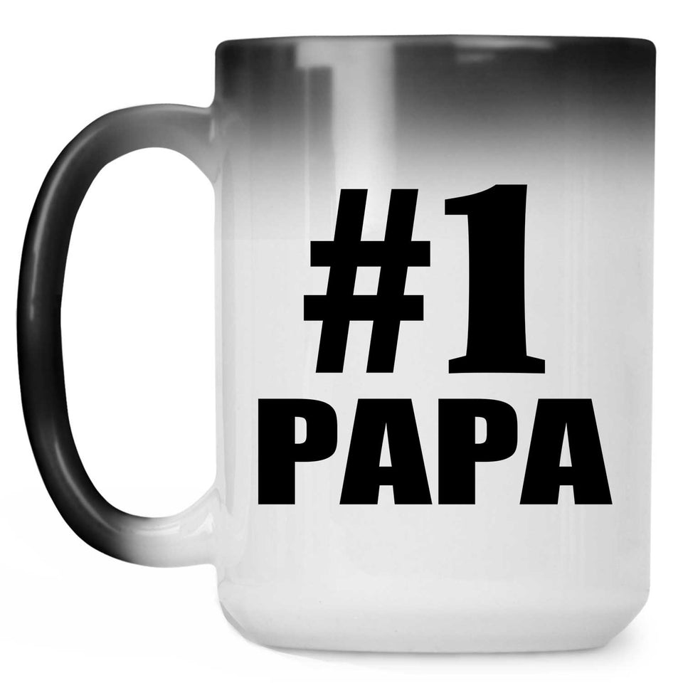 Number One #1 Papa (Grandpa) - 15 Oz Color Changing Mug